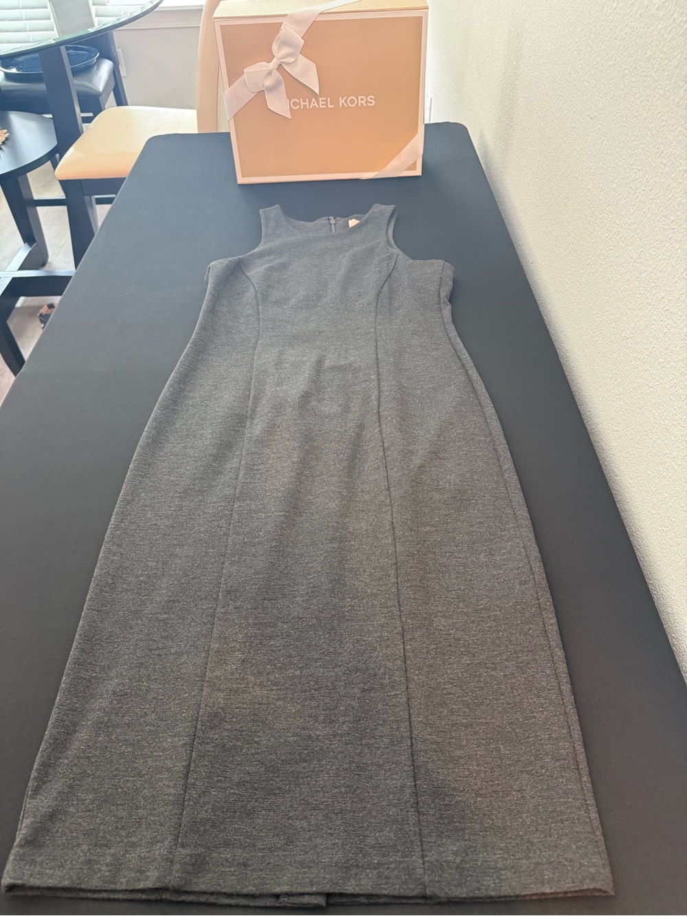 MICHAEL Michael Kors Charcoal Sleeveless Sheath Dress
